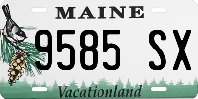 ME license plate 9585SX
