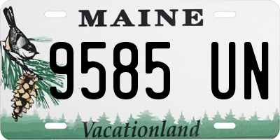 ME license plate 9585UN
