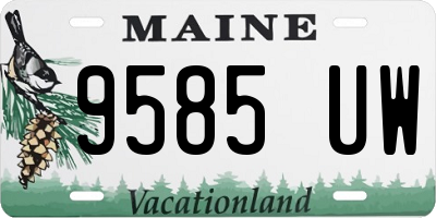 ME license plate 9585UW