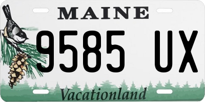 ME license plate 9585UX