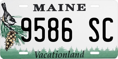 ME license plate 9586SC