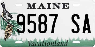 ME license plate 9587SA