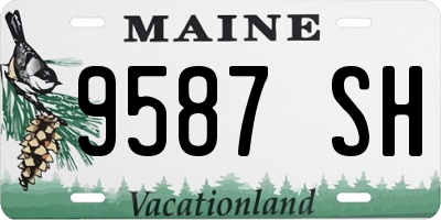 ME license plate 9587SH