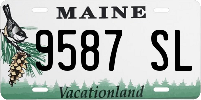 ME license plate 9587SL
