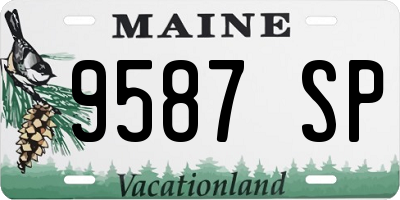 ME license plate 9587SP