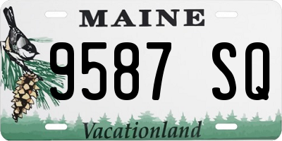 ME license plate 9587SQ