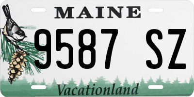 ME license plate 9587SZ