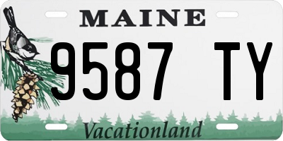 ME license plate 9587TY