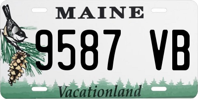 ME license plate 9587VB