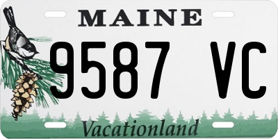 ME license plate 9587VC