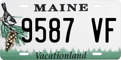 ME license plate 9587VF