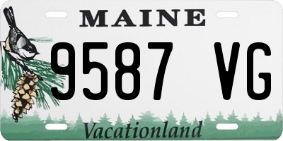 ME license plate 9587VG