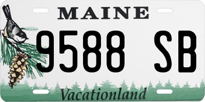 ME license plate 9588SB