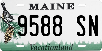ME license plate 9588SN