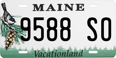 ME license plate 9588SO