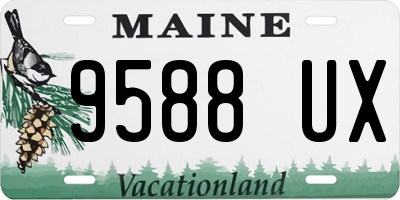 ME license plate 9588UX