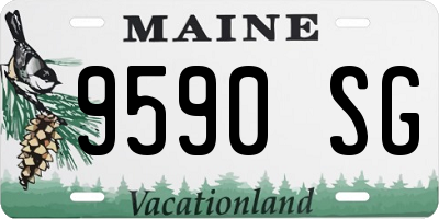 ME license plate 9590SG