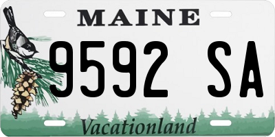 ME license plate 9592SA