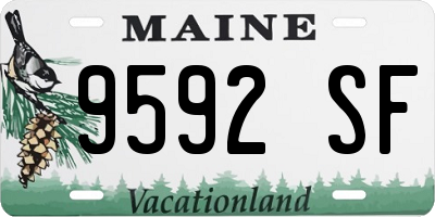 ME license plate 9592SF