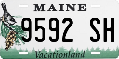 ME license plate 9592SH