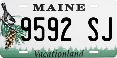 ME license plate 9592SJ