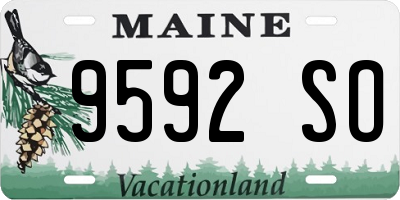 ME license plate 9592SO