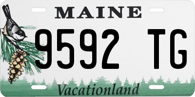 ME license plate 9592TG