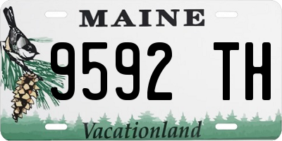 ME license plate 9592TH