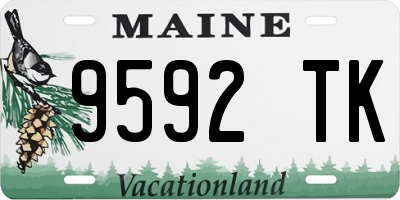 ME license plate 9592TK