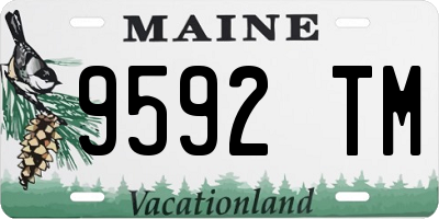 ME license plate 9592TM