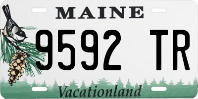 ME license plate 9592TR