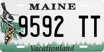 ME license plate 9592TT