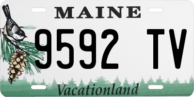 ME license plate 9592TV