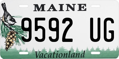 ME license plate 9592UG