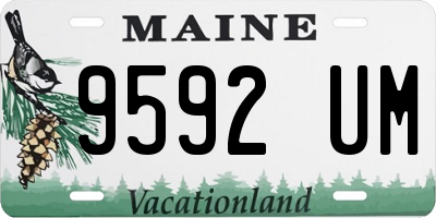 ME license plate 9592UM