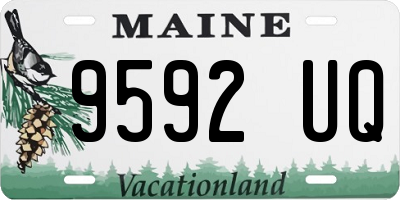 ME license plate 9592UQ