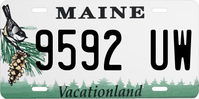 ME license plate 9592UW