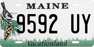 ME license plate 9592UY