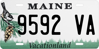 ME license plate 9592VA