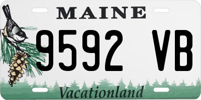 ME license plate 9592VB