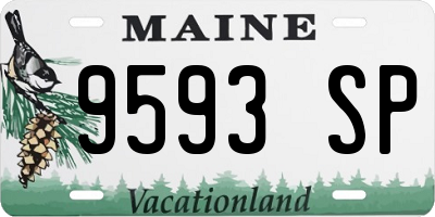ME license plate 9593SP