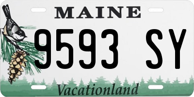 ME license plate 9593SY