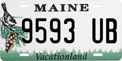 ME license plate 9593UB