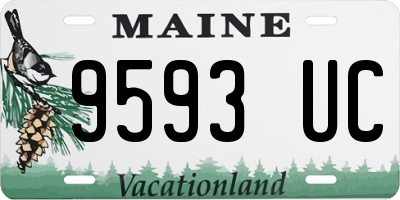 ME license plate 9593UC