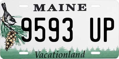 ME license plate 9593UP