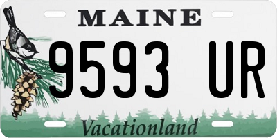 ME license plate 9593UR