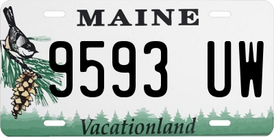 ME license plate 9593UW