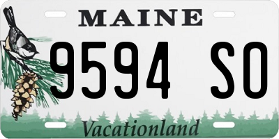 ME license plate 9594SO