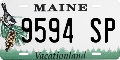 ME license plate 9594SP