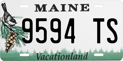ME license plate 9594TS